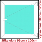 Plastov okna O SOFT rka 95 a 100cm x vka 100-120cm